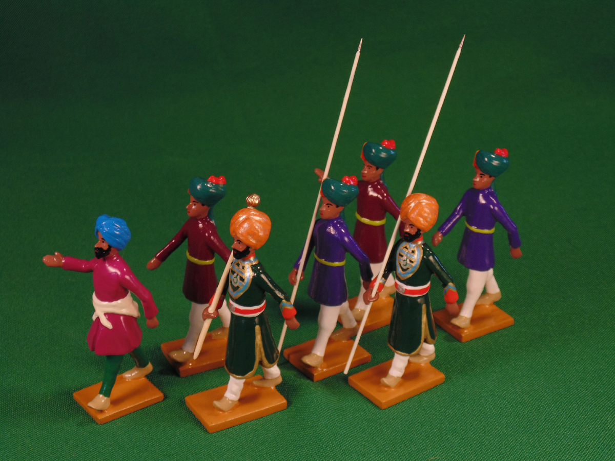Beau Geste Set 556 - Macebearers, Spearbearers and Guards from Bansda, Group left, Delhi Durbar, 190