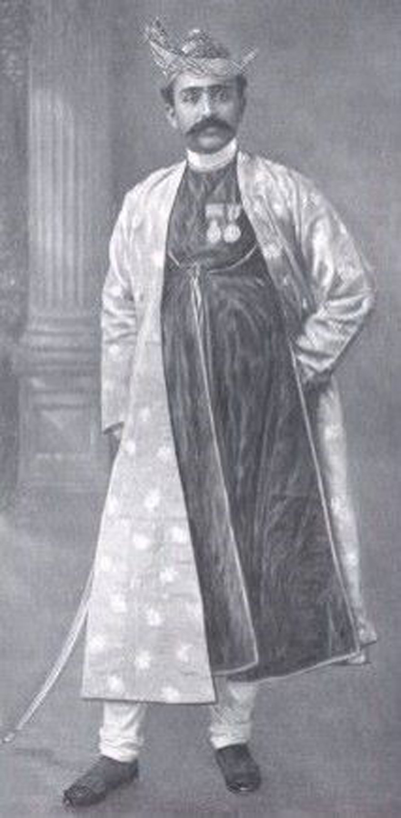 The maharaja Sir Malharrao Narayanrao Maharaj Pawar (Baba Sahib).